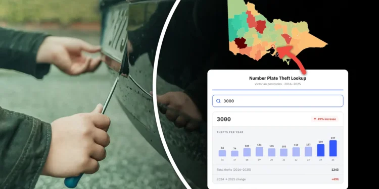 Number plate theft in Victoria mapped with this tool