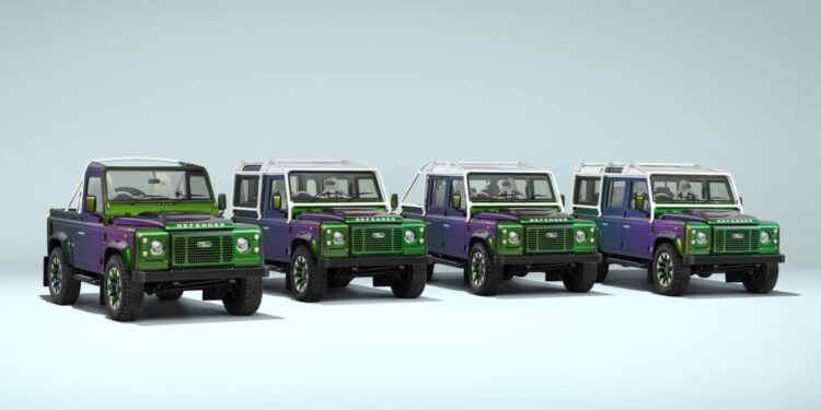 Four new Land Rover Defender Classic V8s with wild colour-changing paint go to one customer